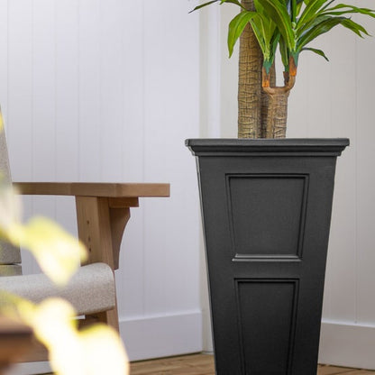 Fairfield 34 in. Tall Self Watering Planter, Black