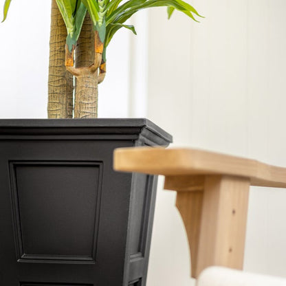 Fairfield 34 in. Tall Self Watering Planter, Black
