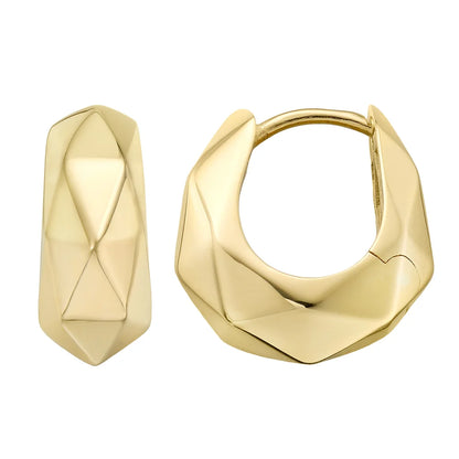14kt Yellow Gold Huggie Hoop Earrings