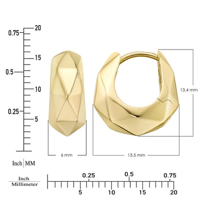 14kt Yellow Gold Huggie Hoop Earrings