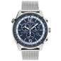 Sport Luxury Stainless Steel Chronograph Men's Quartz Watch, 43mm
