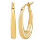 14kt Yellow Gold Oval Hoop Earrings