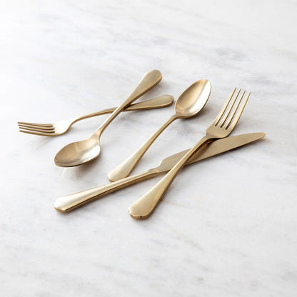 Ellsie Antiqued Champagne 20-piece Place Setting