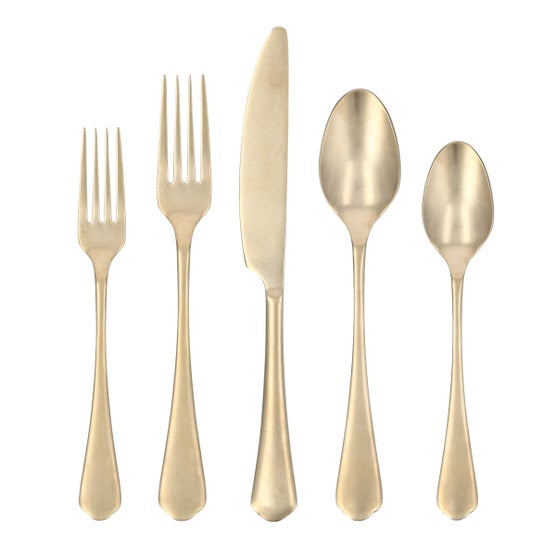 Ellsie Antiqued Champagne 20-piece Place Setting
