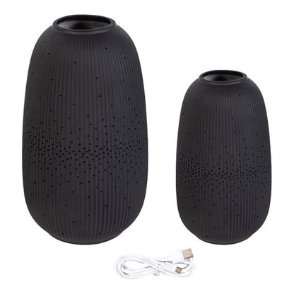 Evergreen LED Porcelain Lantern, Set of 2