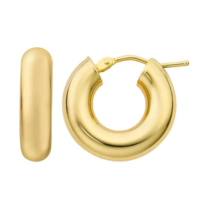 14kt Yellow Gold Round Hoops