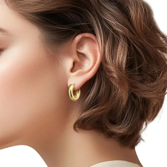 14kt Yellow Gold Round Hoops