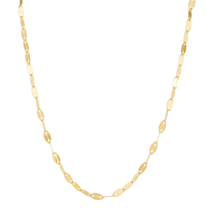 14kt Yellow Gold Mirror Necklace