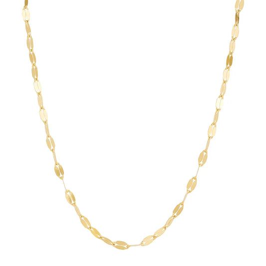 14kt Yellow Gold Mirror Necklace