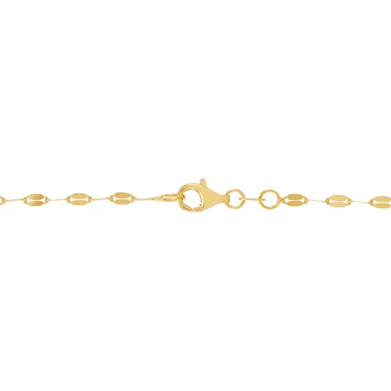 14kt Yellow Gold Mirror Necklace