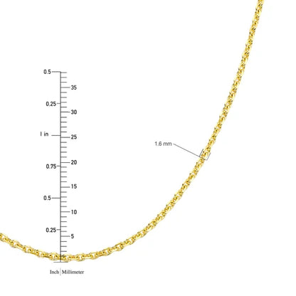 14kt Yellow Gold Cable Chain