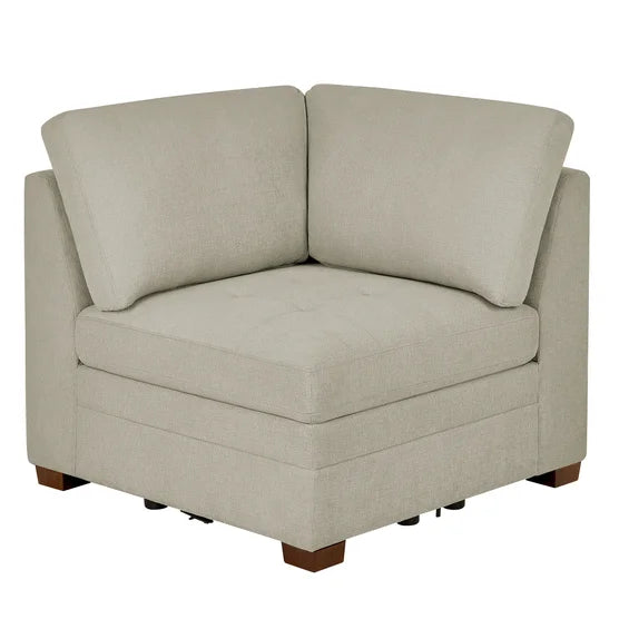 Tisdale Corner Chair, Beige