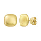 14kt Yellow Gold Cushion Shape Stud Earrings