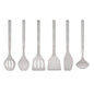 6-piece Stainless Steel and Silicone Tool Set