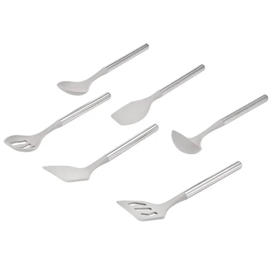 6-piece Stainless Steel and Silicone Tool Set