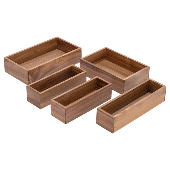 9-piece Acacia Organizer Starter Set
