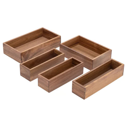 9-piece Acacia Organizer Starter Set
