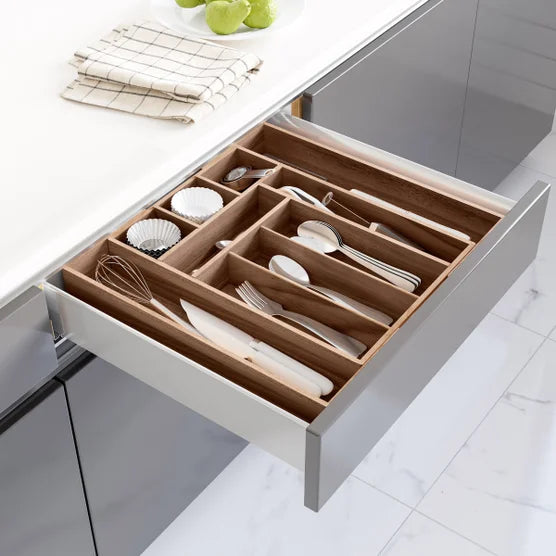 4-piece Acacia Expandable Drawer Organizer