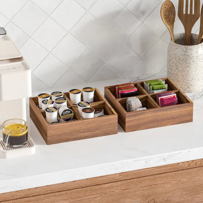 4-piece Acacia Expandable Drawer Organizer