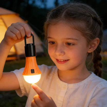 LED Rechargeable Camping Hanging Light Bulbs, 4-pack