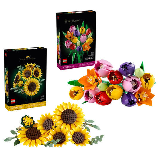 Lego Sunflower Bouquet & Tulip Bouquet Bundle