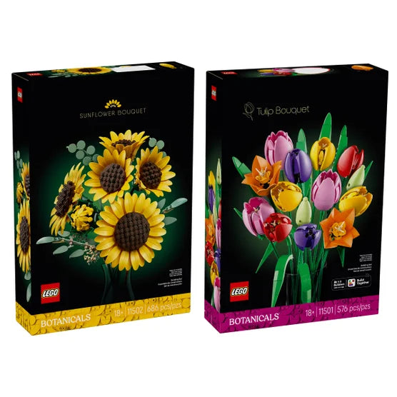 Lego Sunflower Bouquet & Tulip Bouquet Bundle