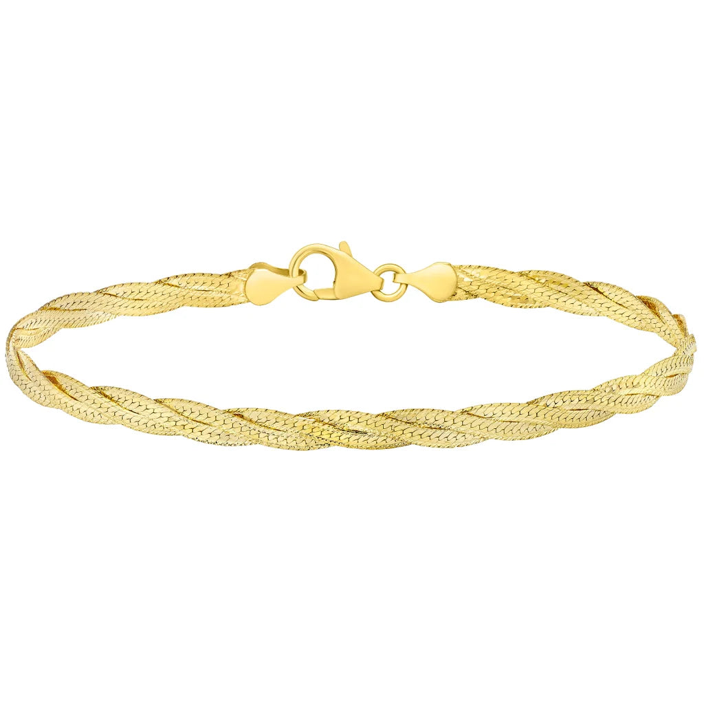 14kt Yellow Gold Braided Bracelet