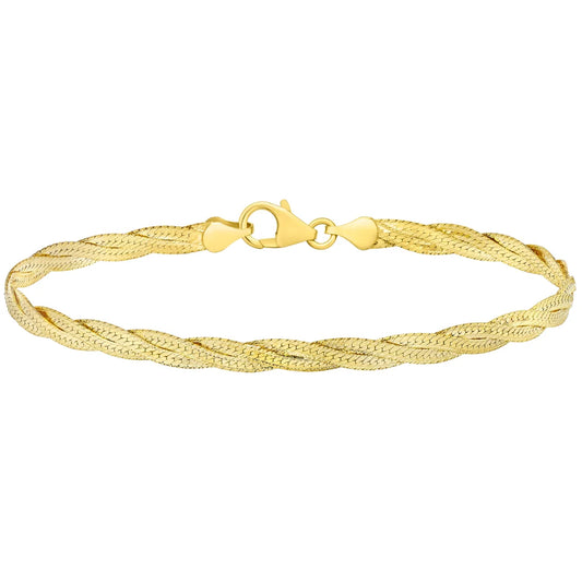 14kt Yellow Gold Braided Bracelet