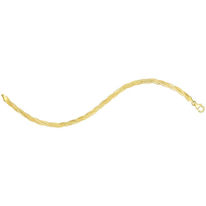 14kt Yellow Gold Braided Bracelet