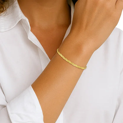 14kt Yellow Gold Braided Bracelet