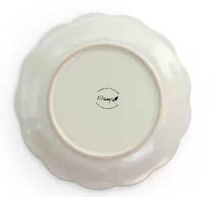 16-Piece Contessa Embossed Ivory Stoneware Dinnerware Set