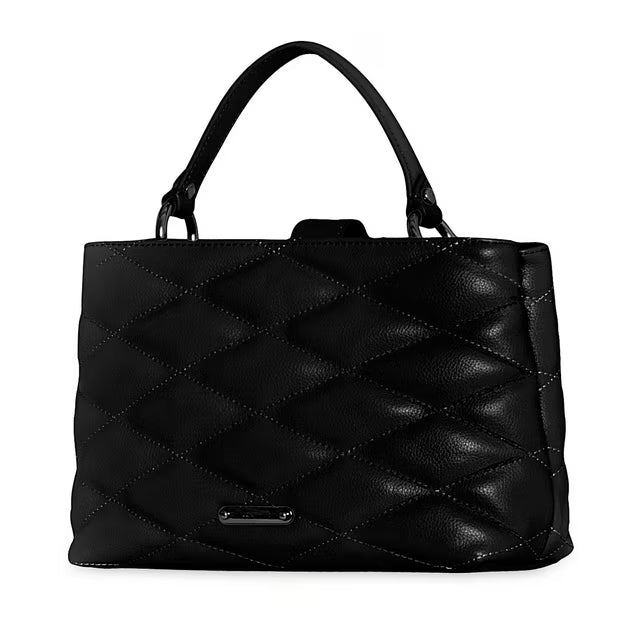 Edie Top Handle Satchel with Diamond Quilt