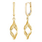 14kt Yellow Gold Fancy Twisted Dangle Earrings