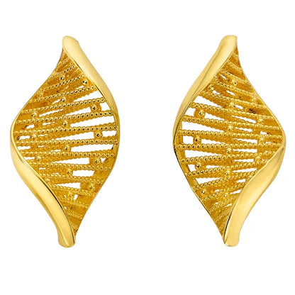22kt Yellow Gold Spiral Stud Earrings