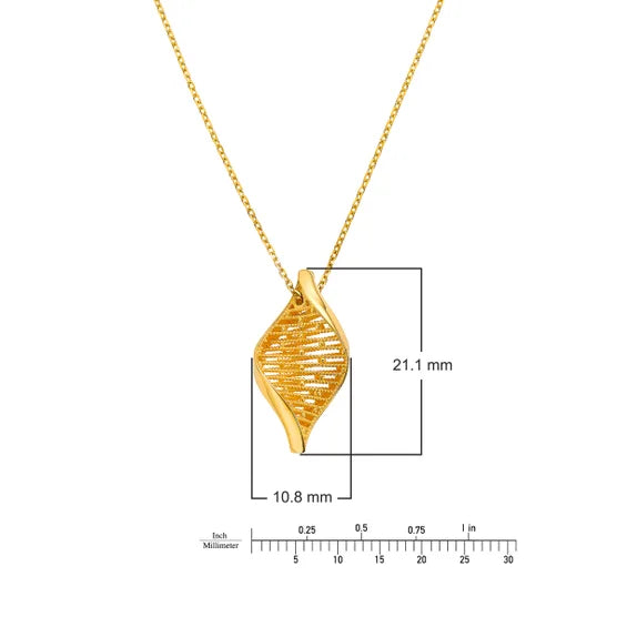 22kt Yellow Gold Spiral Pendant
