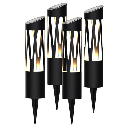 Sunburst Solar Bollard Light, 4-pack