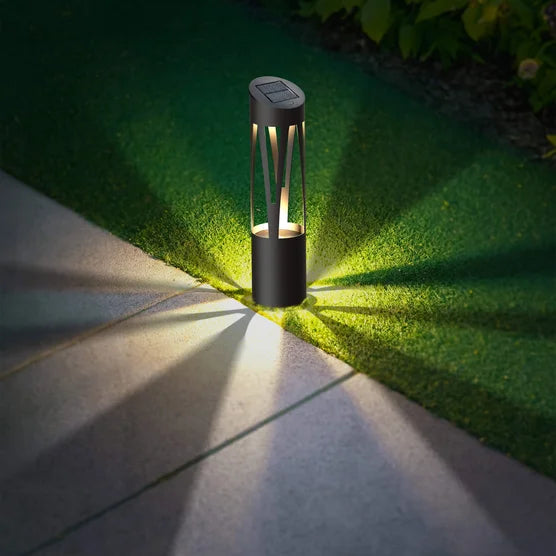 Sunburst Solar Bollard Light, 4-pack