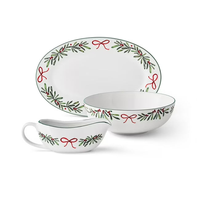 53-Piece Porcelain Holiday Entertainer Set