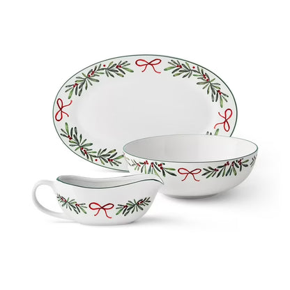 53-Piece Porcelain Holiday Entertainer Set