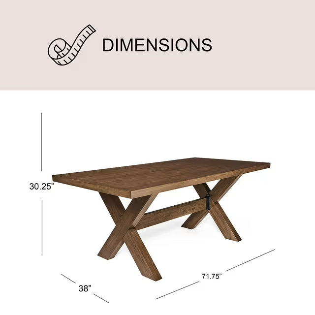 Hastings 7-Piece Dining Table Set, Brown