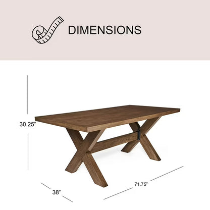Hastings 7-Piece Dining Table Set, Brown