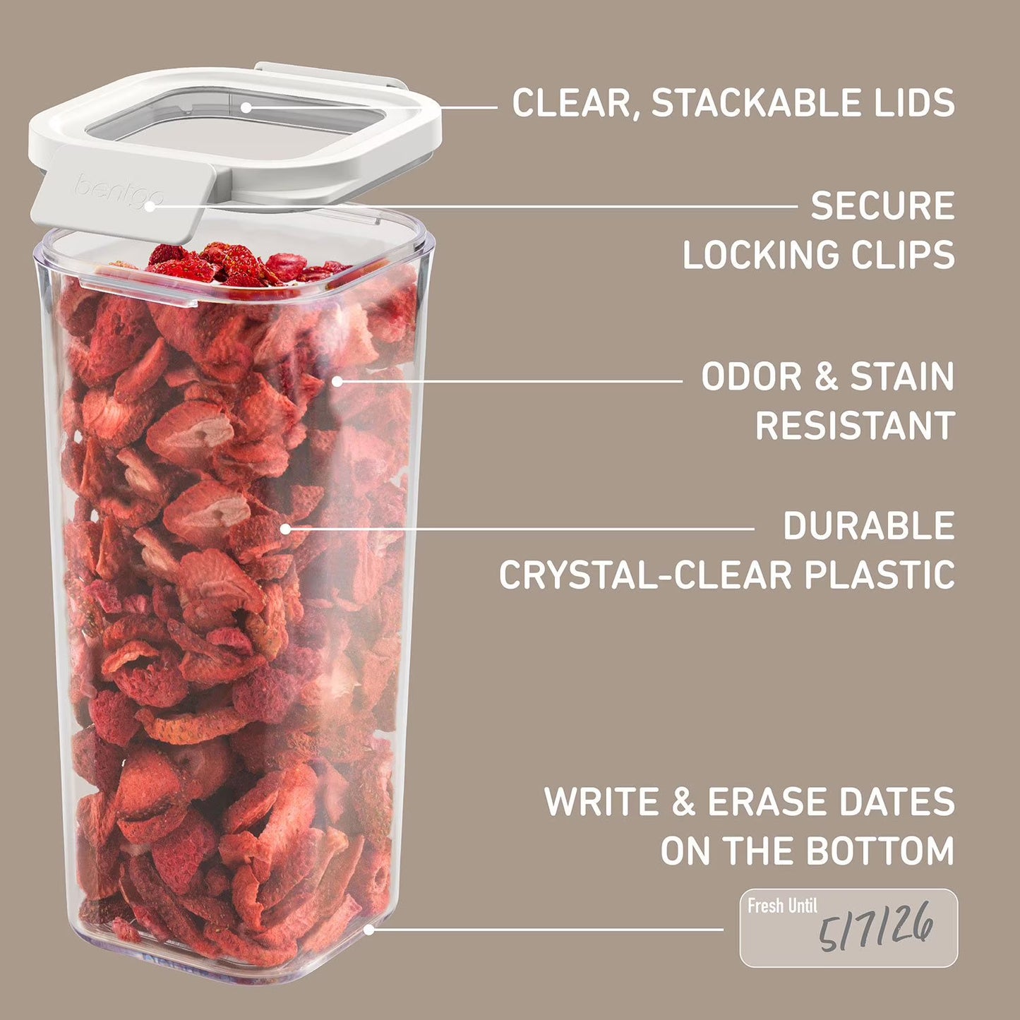 10-Piece Pantry Airtight Dry Food Storage Containers