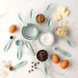 Sea Glass Blue Measuring Cups and Measuring Spoons Set