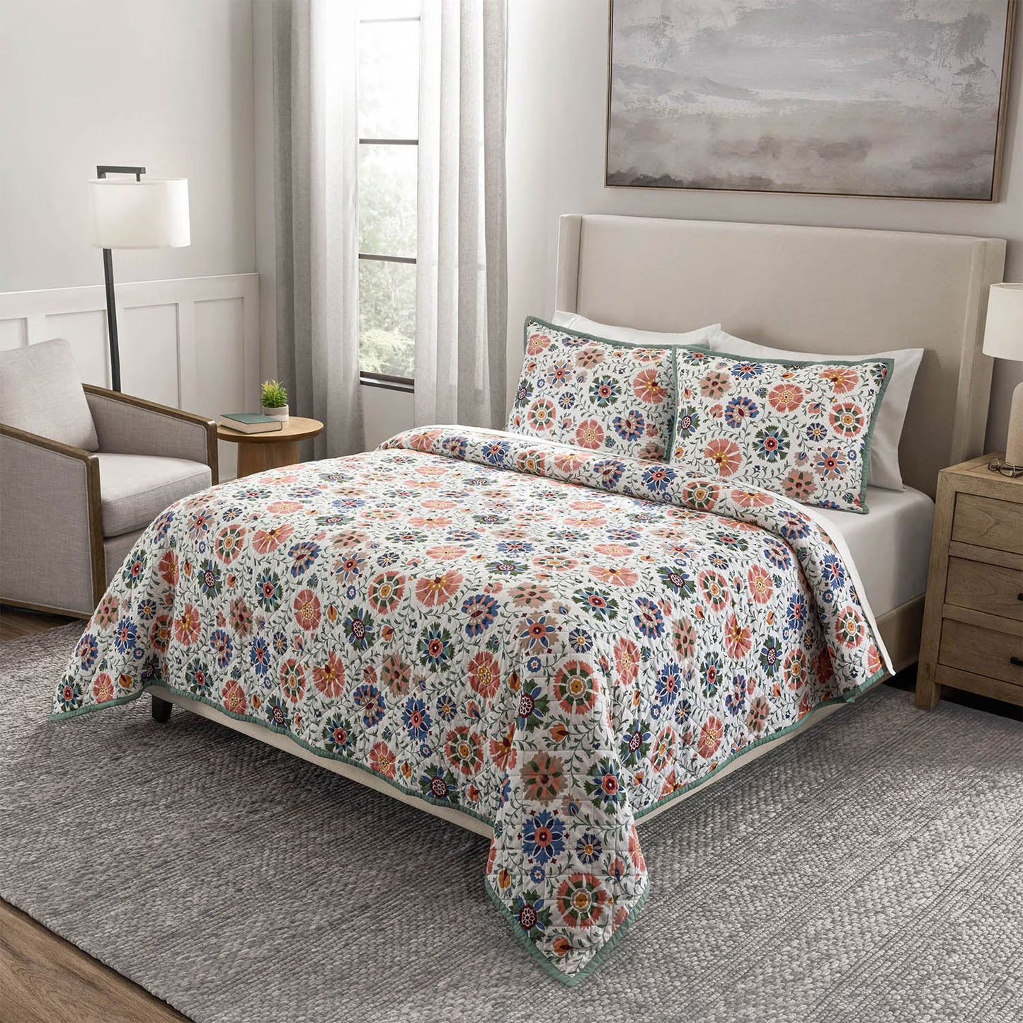 3-Piece Printed Quilt Sets, Assorted Sizes