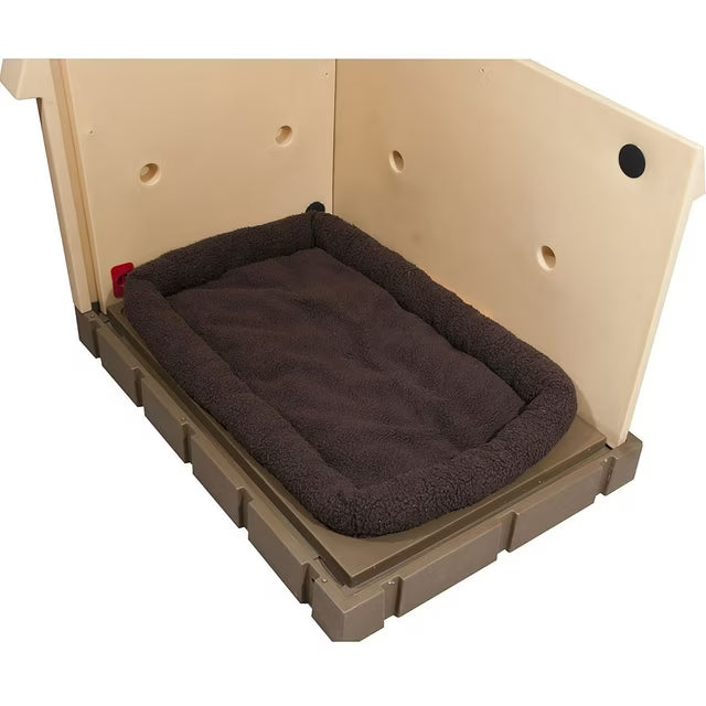 Grey Insulated Dog Palace & Bed Combo