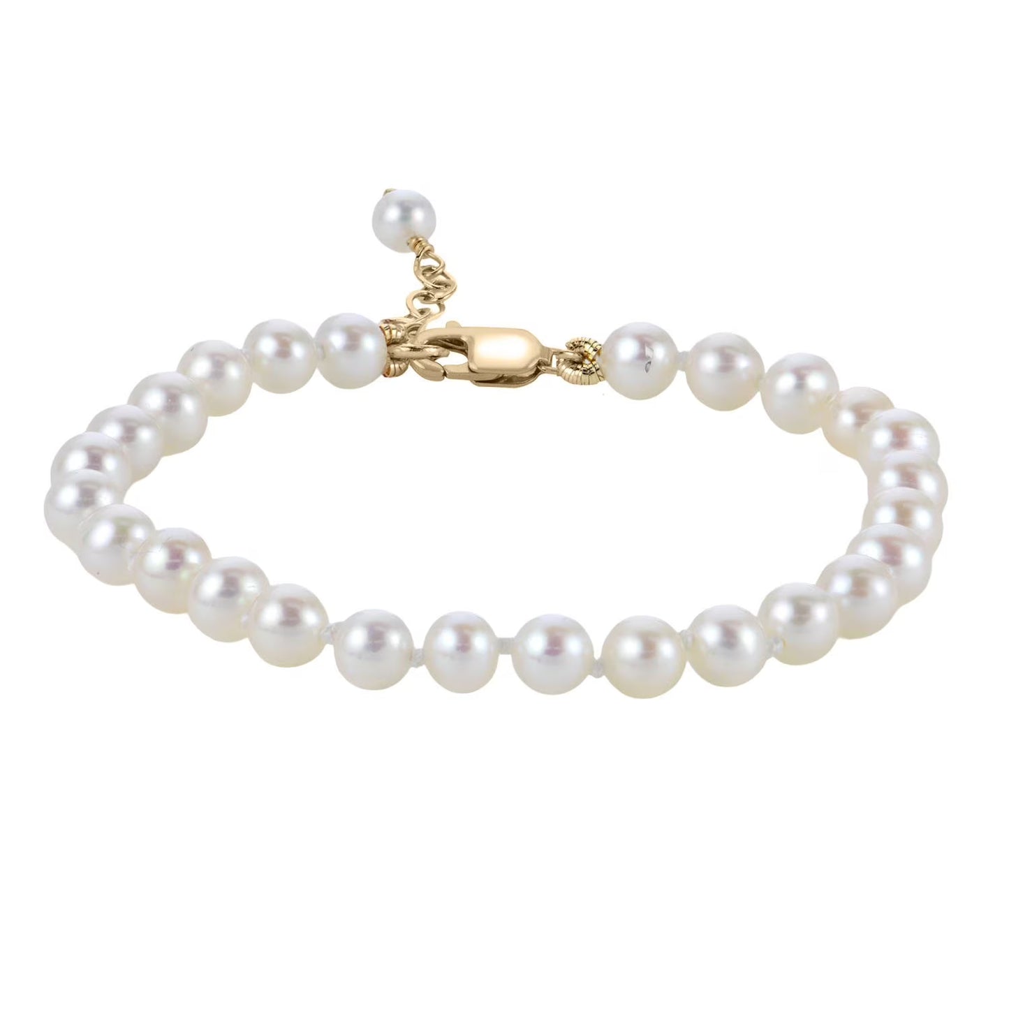 4-4.5mm Cultured Freshwater Pearl Bracelet in 14K Gold