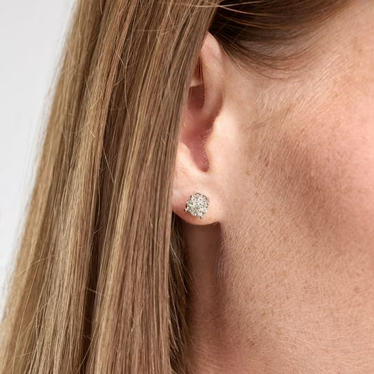 0.50 CT. T.W. Unity Diamond Stud Earring in 14K Gold