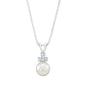 Akoya Cultured 8-8.5mm Pearl & Diamond 14kt White Gold Pendant