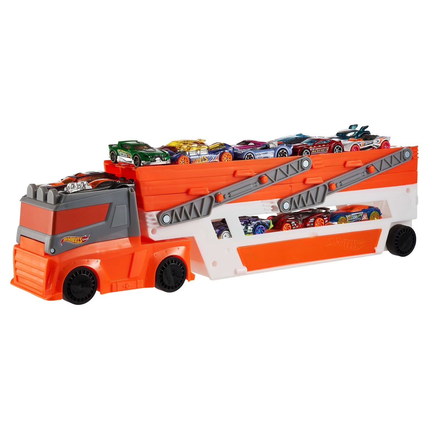 Mega Hauler Truck Playset with 20 Die-Cast Cars and Storage