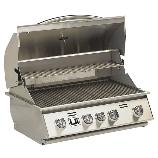Stainless Steel 30" 4-burner Drop-in Grill, Liquid Propane